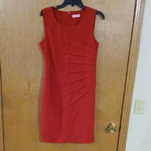 Calvin Klein Red Sleeveless Dress